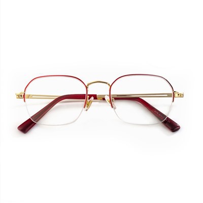 Læsebriller i plast med halv stel